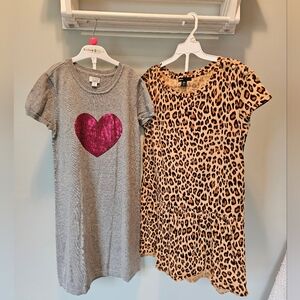 Valentine Gap Children's Place dress sweater sequin leopard print 14/16 XL